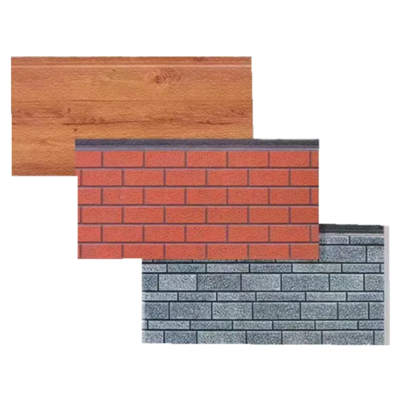Bricks Metal Siding Exterior Wall Sandwich Panel Prefab House Polyurethane Sandwich Panel External Wall Panels